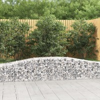  Arched Gabion Baskets 3 pcs  400x50x40/60 cm Galvanised Iron
