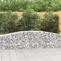  Arched Gabion Baskets 3 pcs  400x50x60/80 cm Galvanised Iron