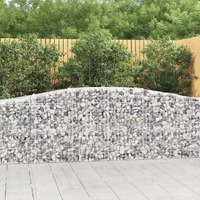  Arched Gabion Baskets 3 pcs  400x50x80/100 cm Galvanised Iron