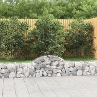  Arched Gabion Baskets 3 pcs 200x30x40/60 cm Galvanised Iron