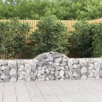  Arched Gabion Baskets 4 pcs 200x30x60/80 cm Galvanised Iron