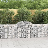  Arched Gabion Baskets 5 pcs 200x30x80/100 cm Galvanised Iron