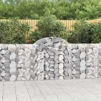  Arched Gabion Baskets 3 pcs 200x30x100/120 cm Galvanised Iron