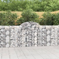  Arched Gabion Baskets 4 pcs 200x30x100/120 cm Galvanised Iron