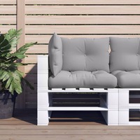  Pallet Cushions 3 pcs Grey Fabric