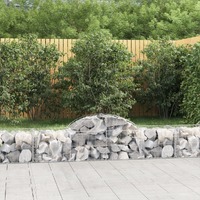 Arched Gabion Baskets 3 pcs 200x50x40/60 cm Galvanised Iron