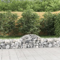  Arched Gabion Baskets 4 pcs 200x50x40/60 cm Galvanised Iron