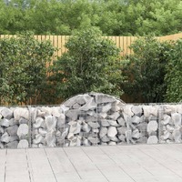  Arched Gabion Baskets 6 pcs 200x50x60/80 cm Galvanised Iron