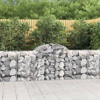  Arched Gabion Baskets 7 pcs 200x50x80/100 cm Galvanised Iron