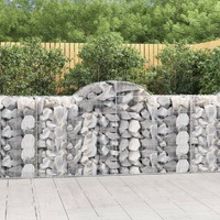  Arched Gabion Baskets 10 pcs 200x50x100/120 cm Galvanised Iron
