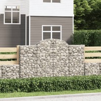  Arched Gabion Baskets 3 pcs 200x50x120/140 cm Galvanised Iron