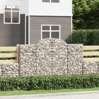  Arched Gabion Baskets 4 pcs 200x50x120/140 cm Galvanised Iron