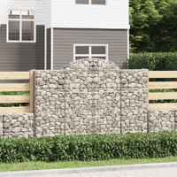  Arched Gabion Baskets 4 pcs 200x50x140/160 cm Galvanised Iron