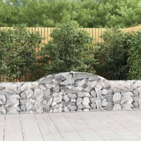  Arched Gabion Baskets 4 pcs 300x30x60/80 cm Galvanised Iron
