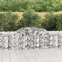  Arched Gabion Baskets 4 pcs 300x30x80/100 cm Galvanised Iron