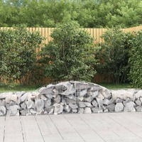  Arched Gabion Baskets 2 pcs 300x50x40/60 cm Galvanised Iron