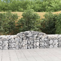 Arched Gabion Baskets 3 pcs 300x50x60/80 cm Galvanised Iron