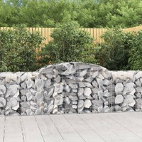  Arched Gabion Baskets 5 pcs 300x50x80/100 cm Galvanised Iron