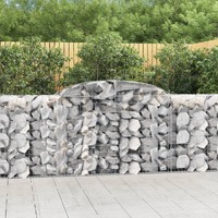  Arched Gabion Baskets 9 pcs 300x50x100/120 cm Galvanised Iron