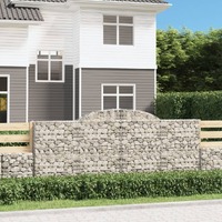  Arched Gabion Baskets 4 pcs 300x50x120/140 cm Galvanised Iron