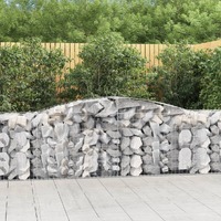  Arched Gabion Baskets 5 pcs 400x50x80/100 cm Galvanised Iron