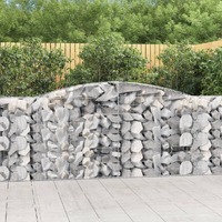  Arched Gabion Baskets 8 pcs 400x50x100/120 cm Galvanised Iron