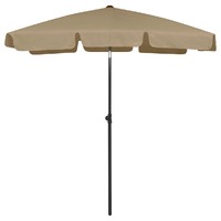  Beach Parasol Taupe 180x120 cm