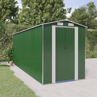  Garden Shed Green 192x523x223 cm Galvanised Steel