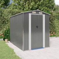  Garden Shed Light Grey 192x274x223 cm Galvanised Steel