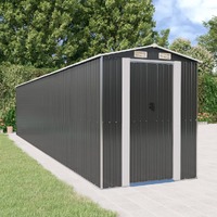  Garden Shed Anthracite 192x938x223 cm Galvanised Steel
