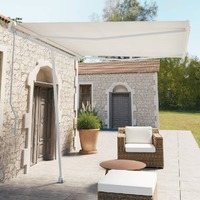  Awning Post Set White 300x245 cm Iron
