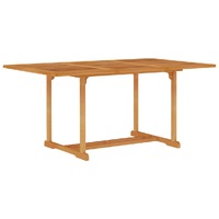  Garden Table 150x90x75 cm Solid Teak Wood