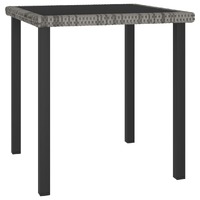  Garden Dining Table Grey 70x70x73 cm Poly Rattan