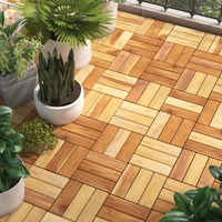  Decking Tiles 30 pcs 30x30 cm Solid Wood Teak