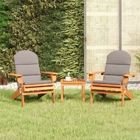  3 Piece Adirondack Garden Lounge Set Solid Wood Acacia
