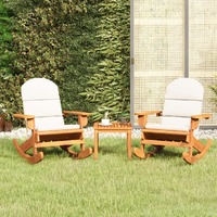  3 Piece Adirondack Garden Lounge Set Solid Wood Acacia