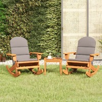  3 Piece Adirondack Garden Lounge Set Solid Wood Acacia