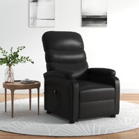  Stand up Chair Black Faux Leather