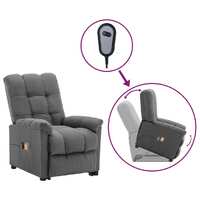  Stand up Massage Chair Light Grey Fabric