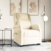  Stand up Massage Chair Cream Fabric
