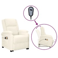  Stand up Massage Chair Cream Faux Leather