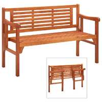  Foldable Garden Bench 120 cm Solid Eucalyptus Wood