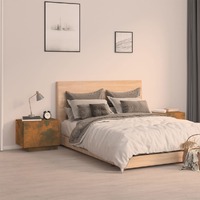  Bedside Cabinet Smoked Oak 100x35x40 cm Engineered Wood