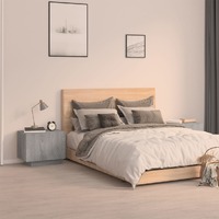  Bedside Cabinet Grey Sonoma 100x35x40 cm Engineered Wood