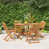  5 Piece Garden Dining Set Solid Wood Acacia