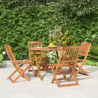  5 Piece Garden Dining Set Solid Wood Acacia