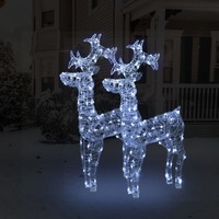  Reindeer Christmas Decorations 2 pcs 60x16x100 cm Acrylic