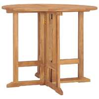  Folding Garden Dining Table Ø90x75 cm Solid Teak Wood