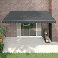  Retractable Awning Anthracite 4x3 m Fabric and Aluminium