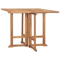  Folding Garden Dining Table 90x90x75 cm Solid Teak Wood